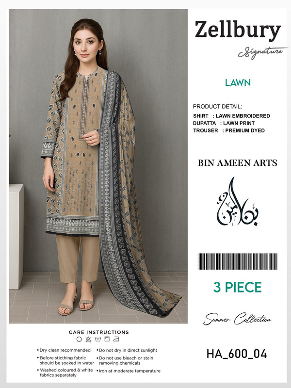 3 Piece Skin Suit | Lawn Stuff By Zellbury - Zaroshi