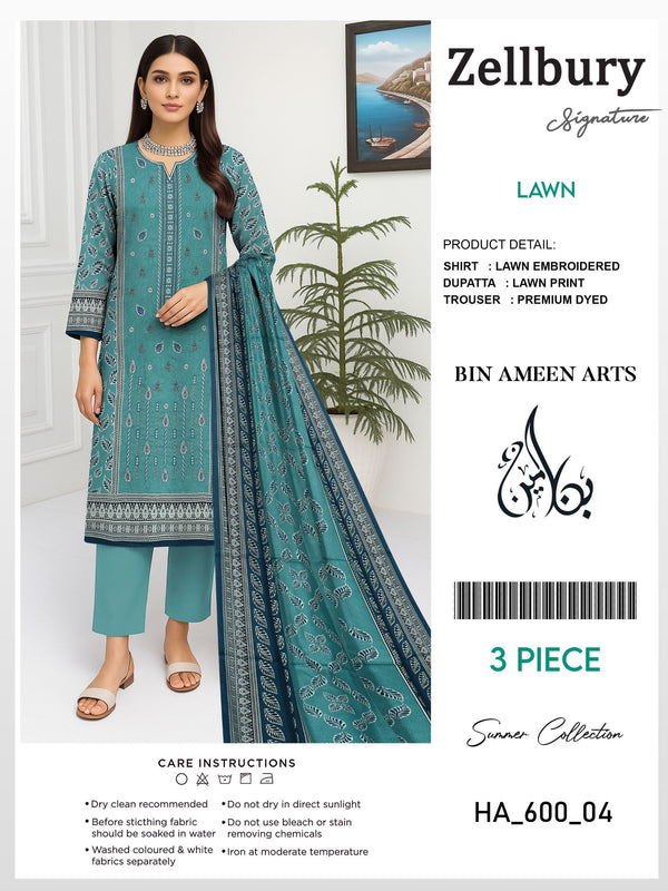 3 Piece Zinc Suit | Lawn Stuff By Zellbury - Zaroshi