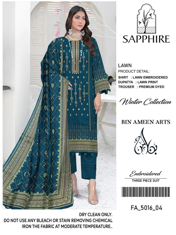 3 Piece Zinc Suit | Stuff Lawn By SAPPHIRE - Zaroshi