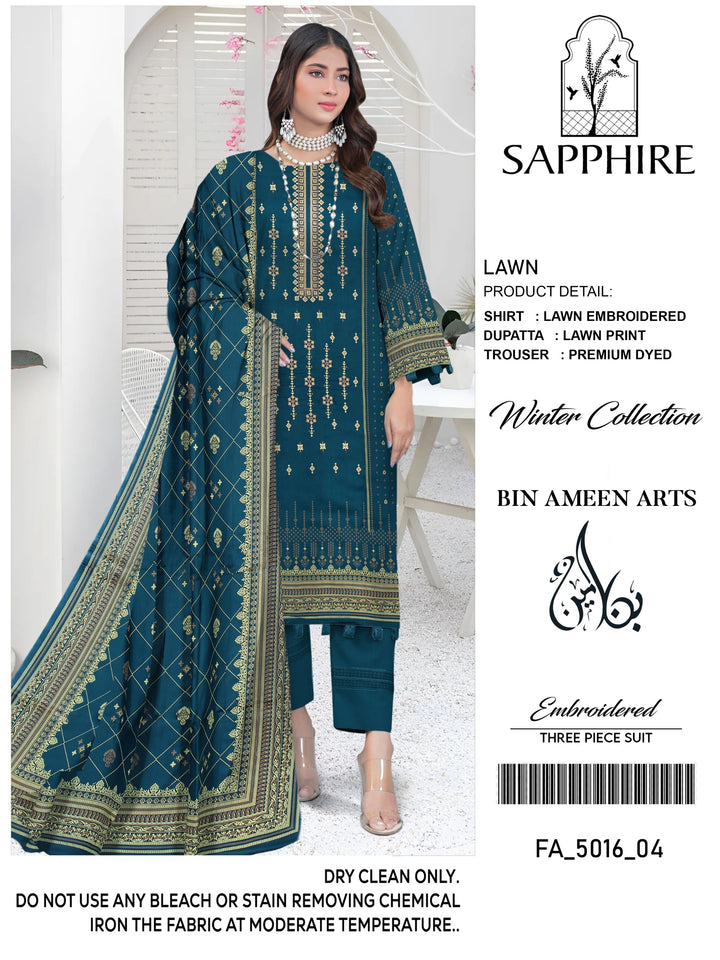 3 Piece Zinc Suit | Stuff Lawn By SAPPHIRE - Zaroshi